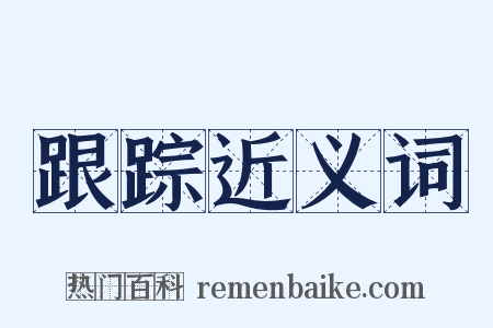 跟踪近义词是什么意思的图片